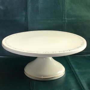 White Ceramic Cake Stand Style Me Pretty